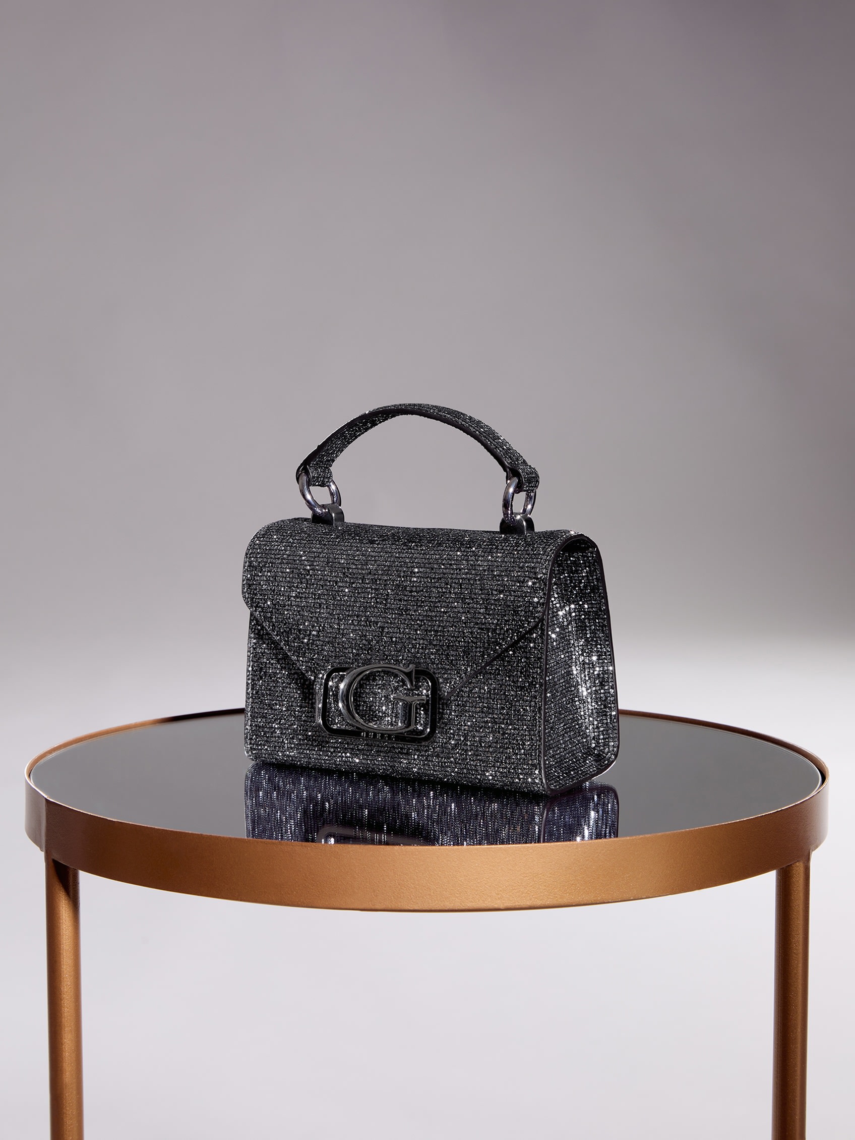 GUESS Zalina Mini Glitter Top-handle Bag