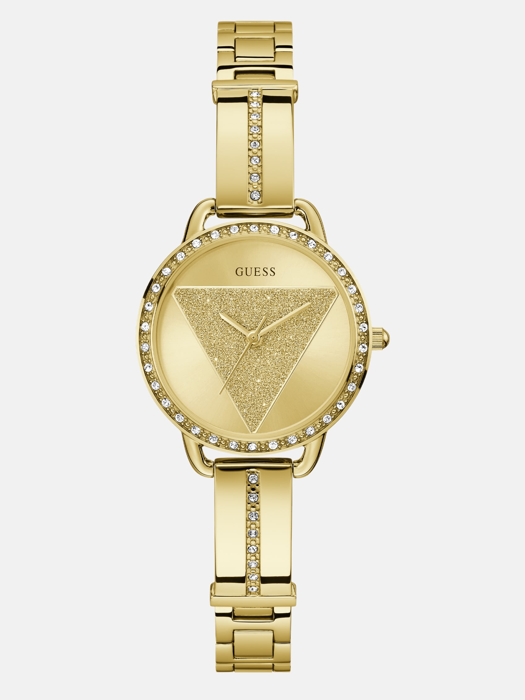 GUESS Gold-Tone Triangle Analog Watch