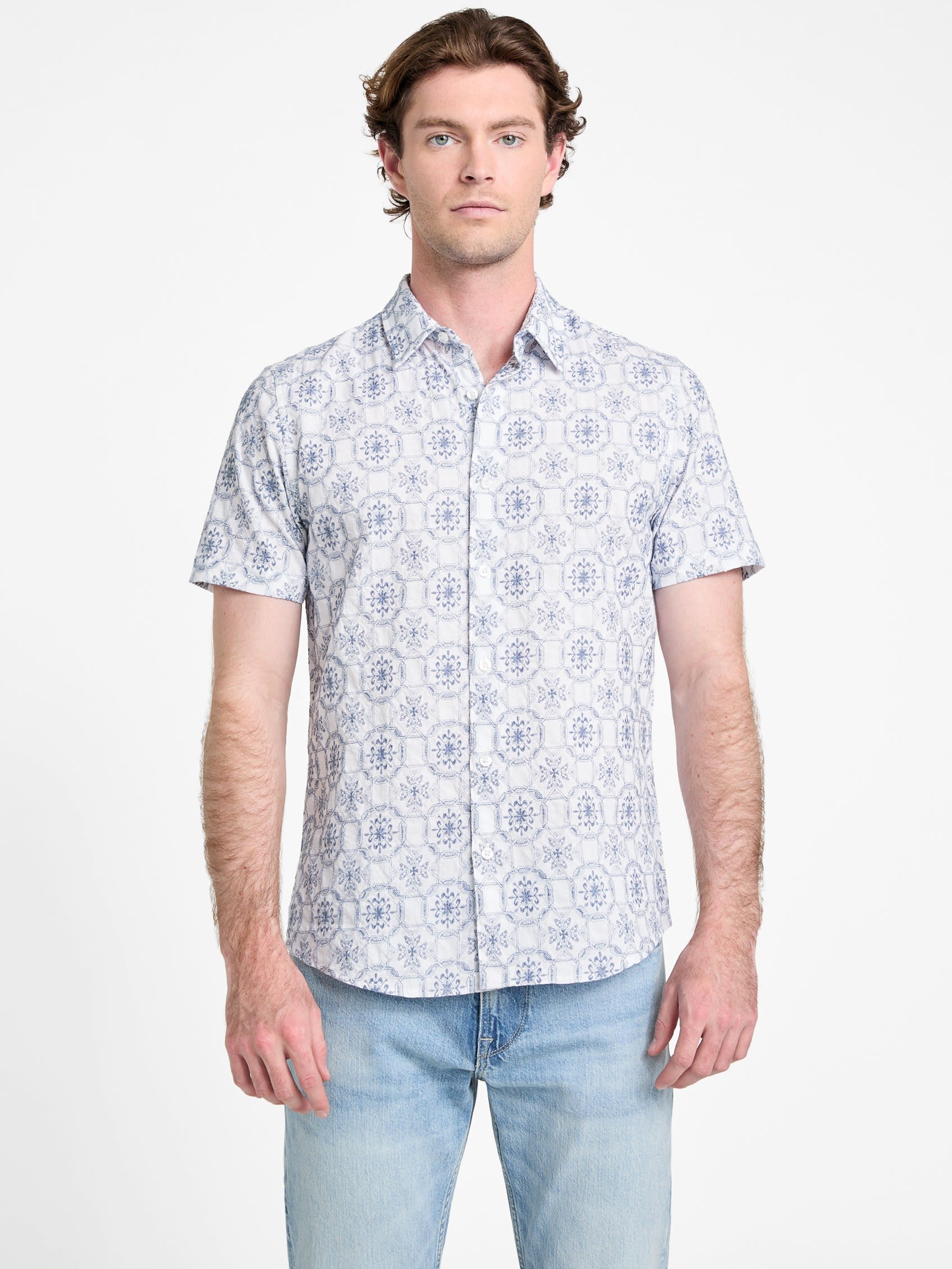 Mosaic Embroidered Shirt
