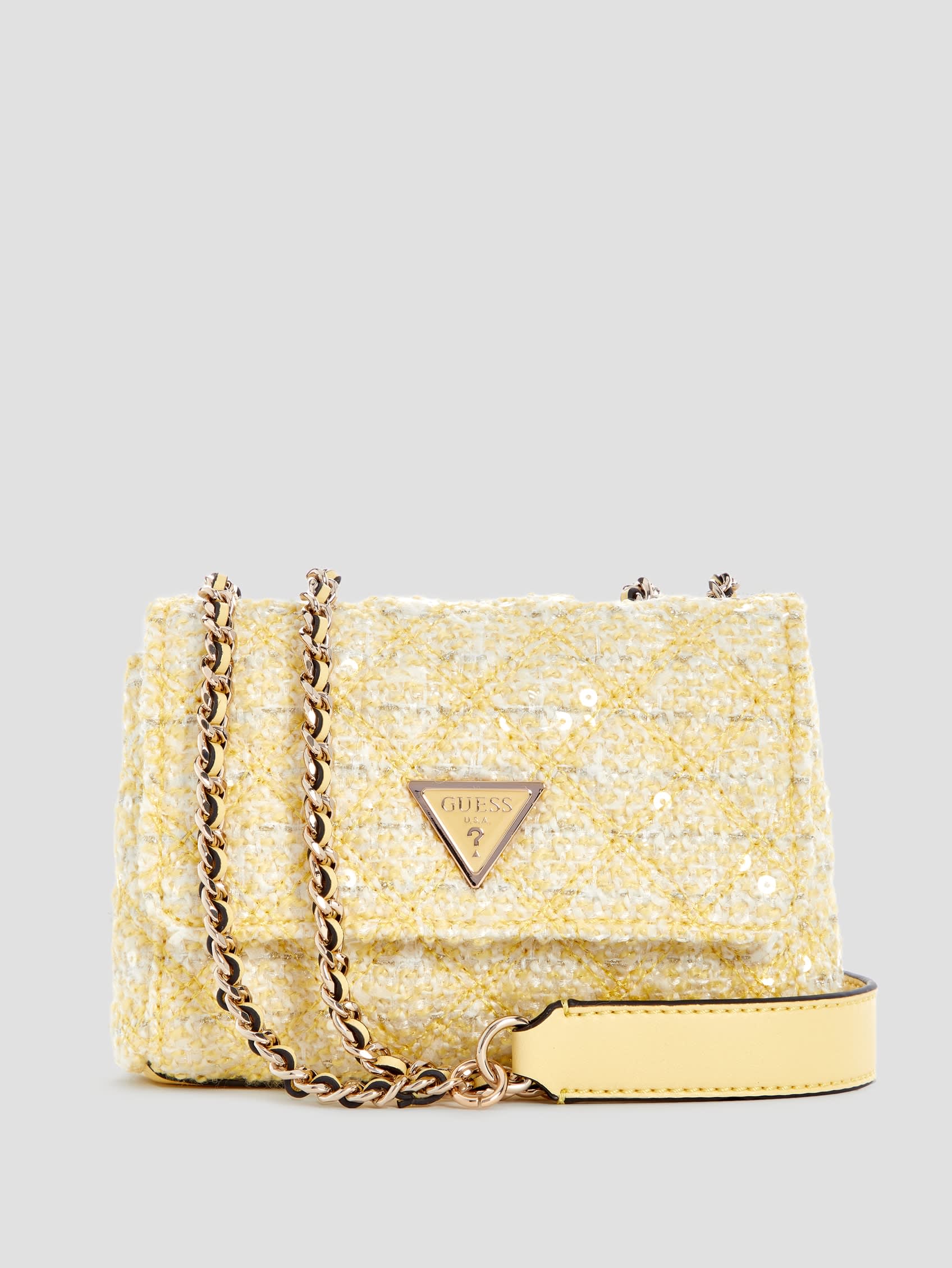 GUESS Giully Tweed Mini Convertible Bag
