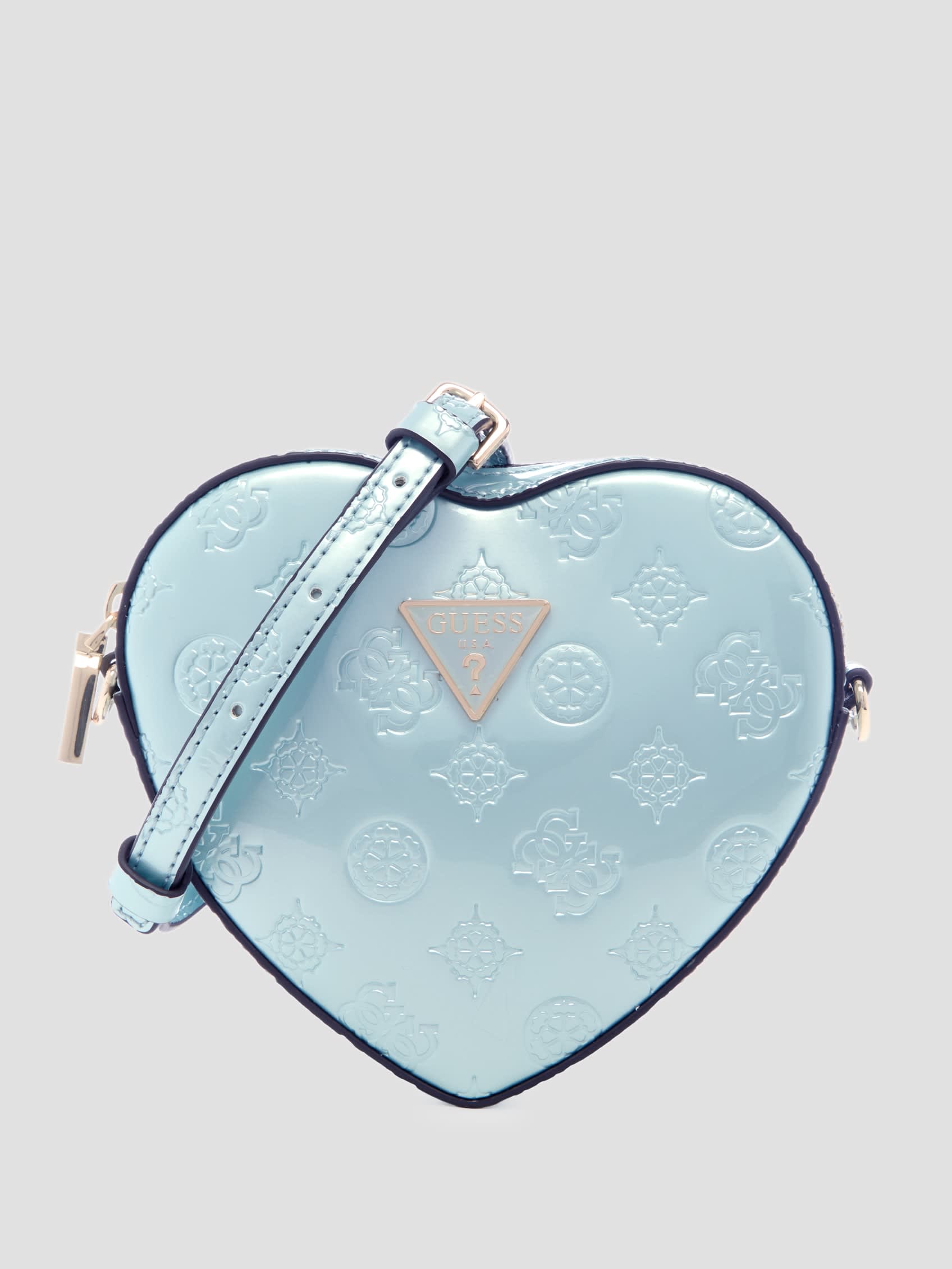 GUESS Arnela Debossed Logo Mini Heart Bag