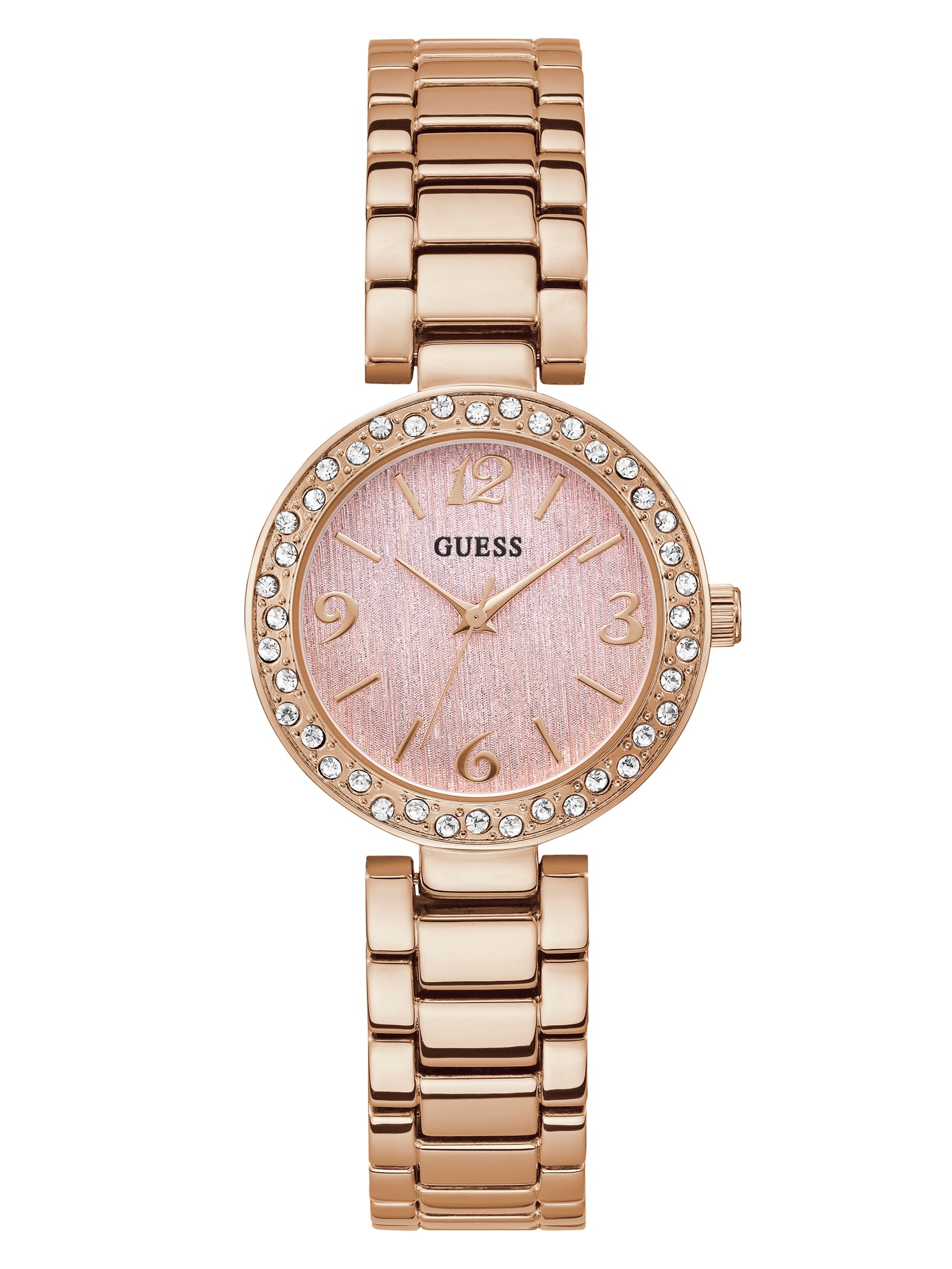 Factory Rhinestone Rose Gold-Tone Analog Watch
