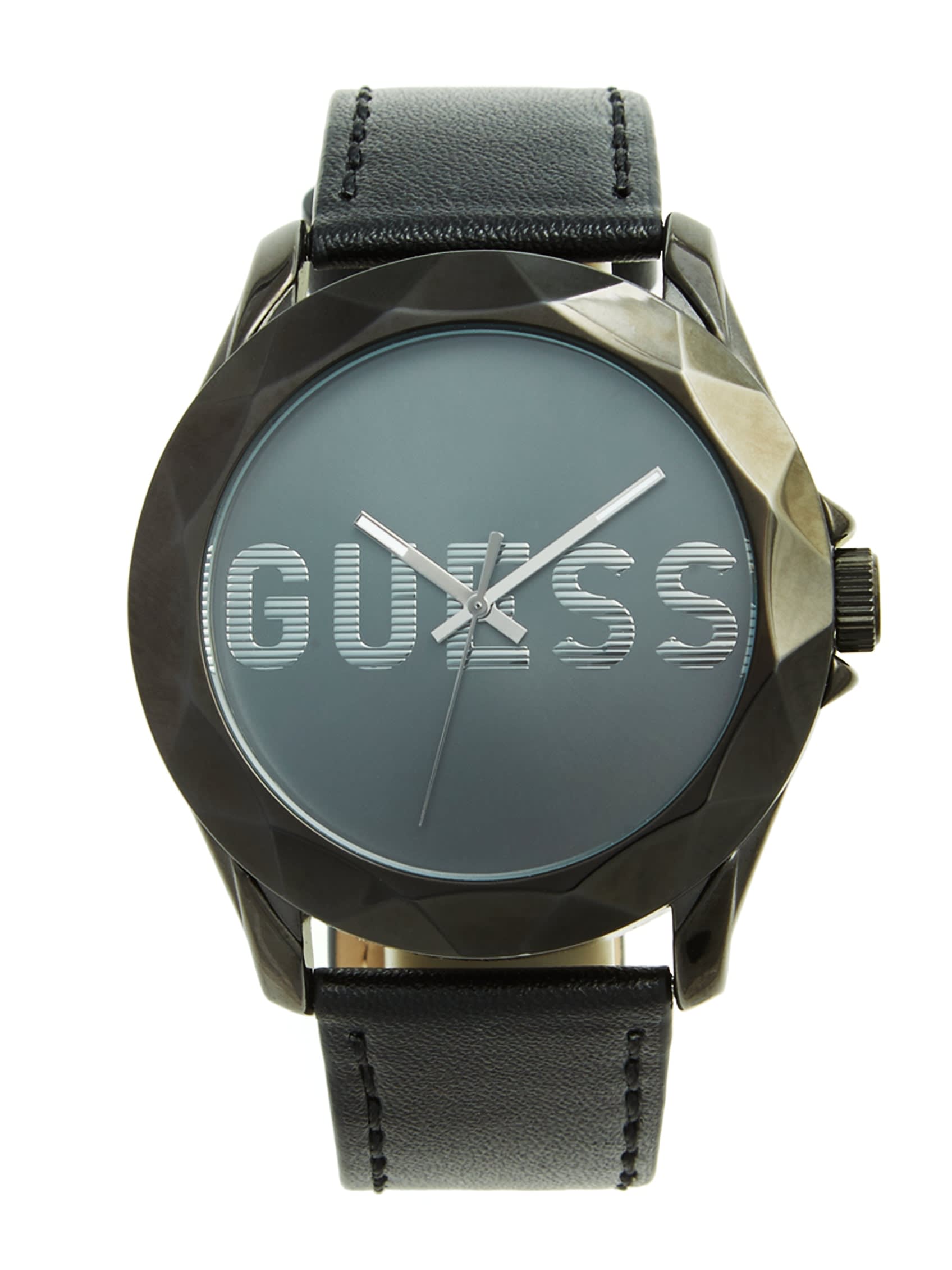 Factory Dark Silver-Tone And Black Analog Watch