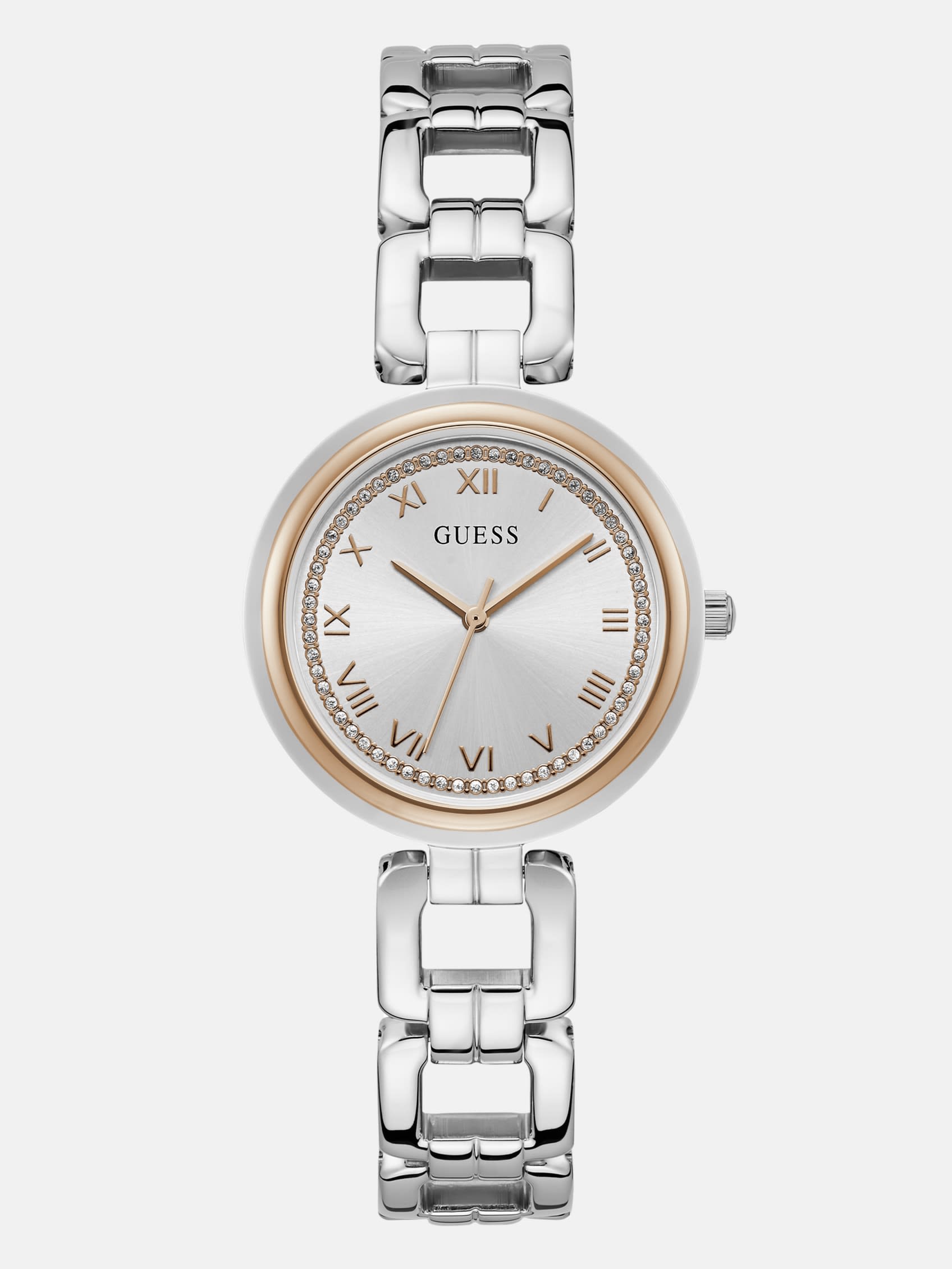 Factory Silver And Rose Gold-Tone Analog Watch