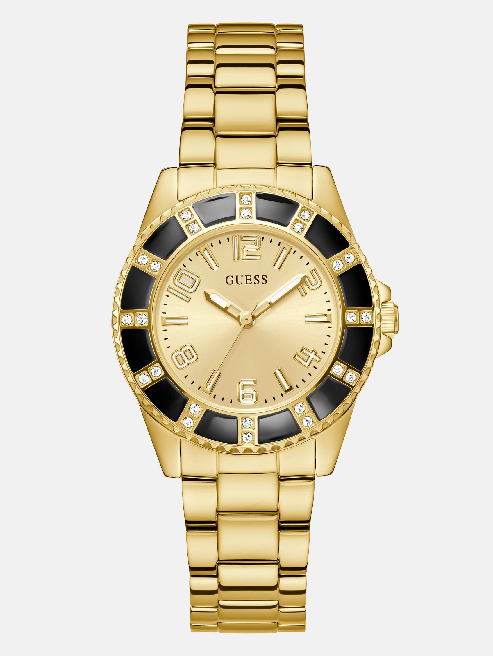 Factory Gold-Tone And Black Analog Watch