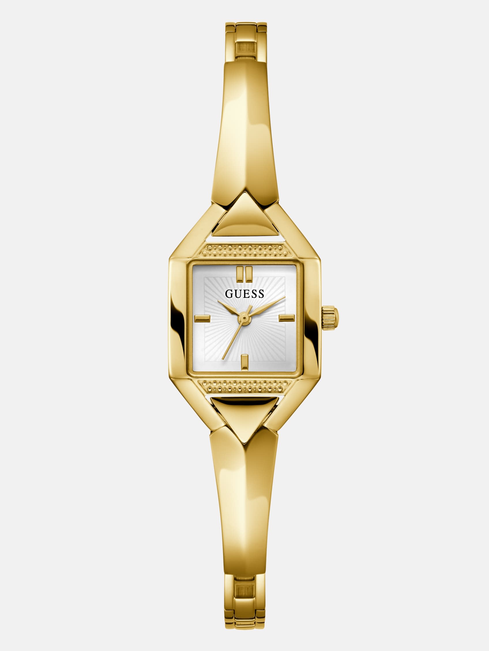 Factory Gold-Tone Geometric Analog Watch