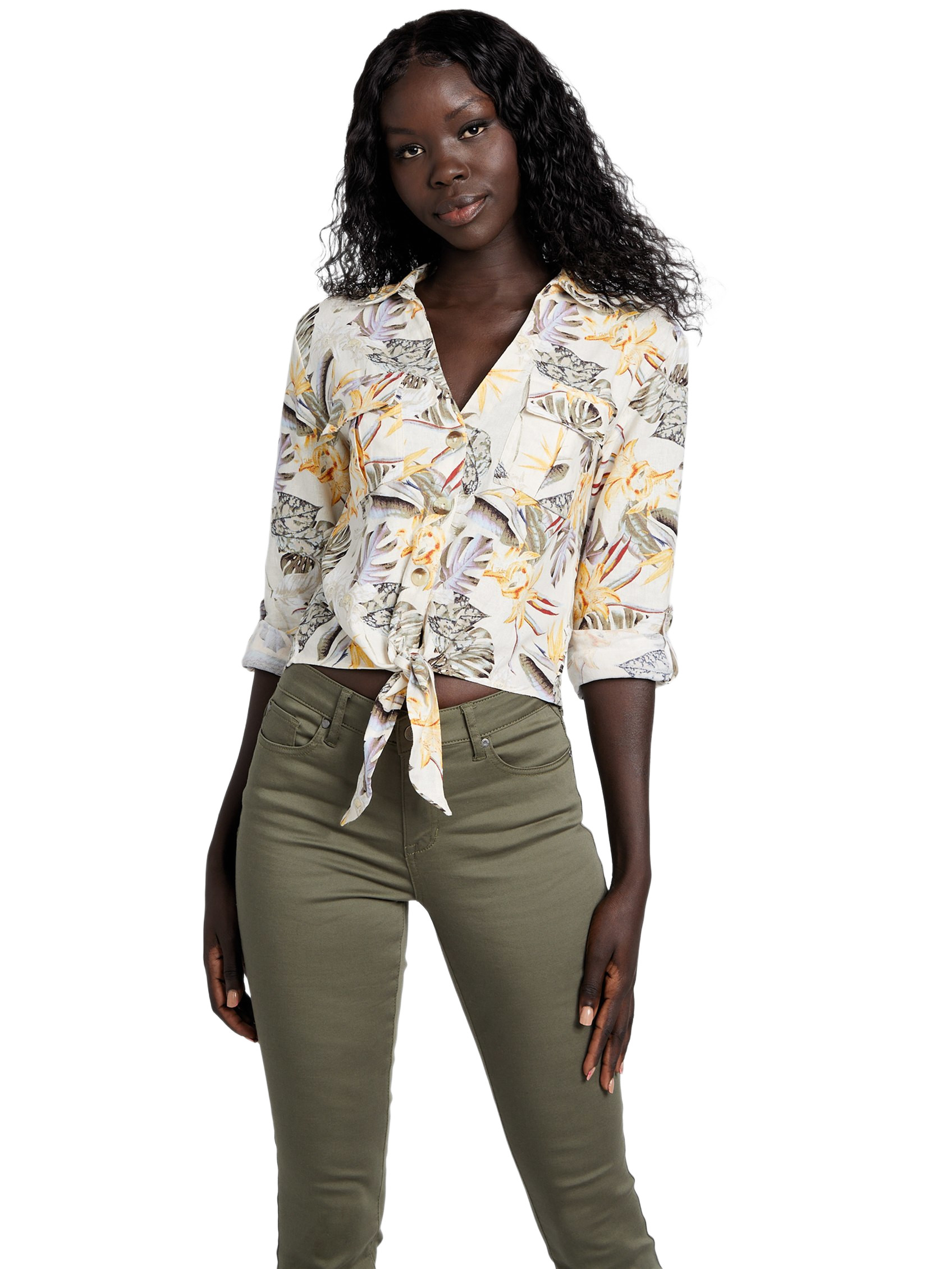 Factory Nadia Tie-front Top