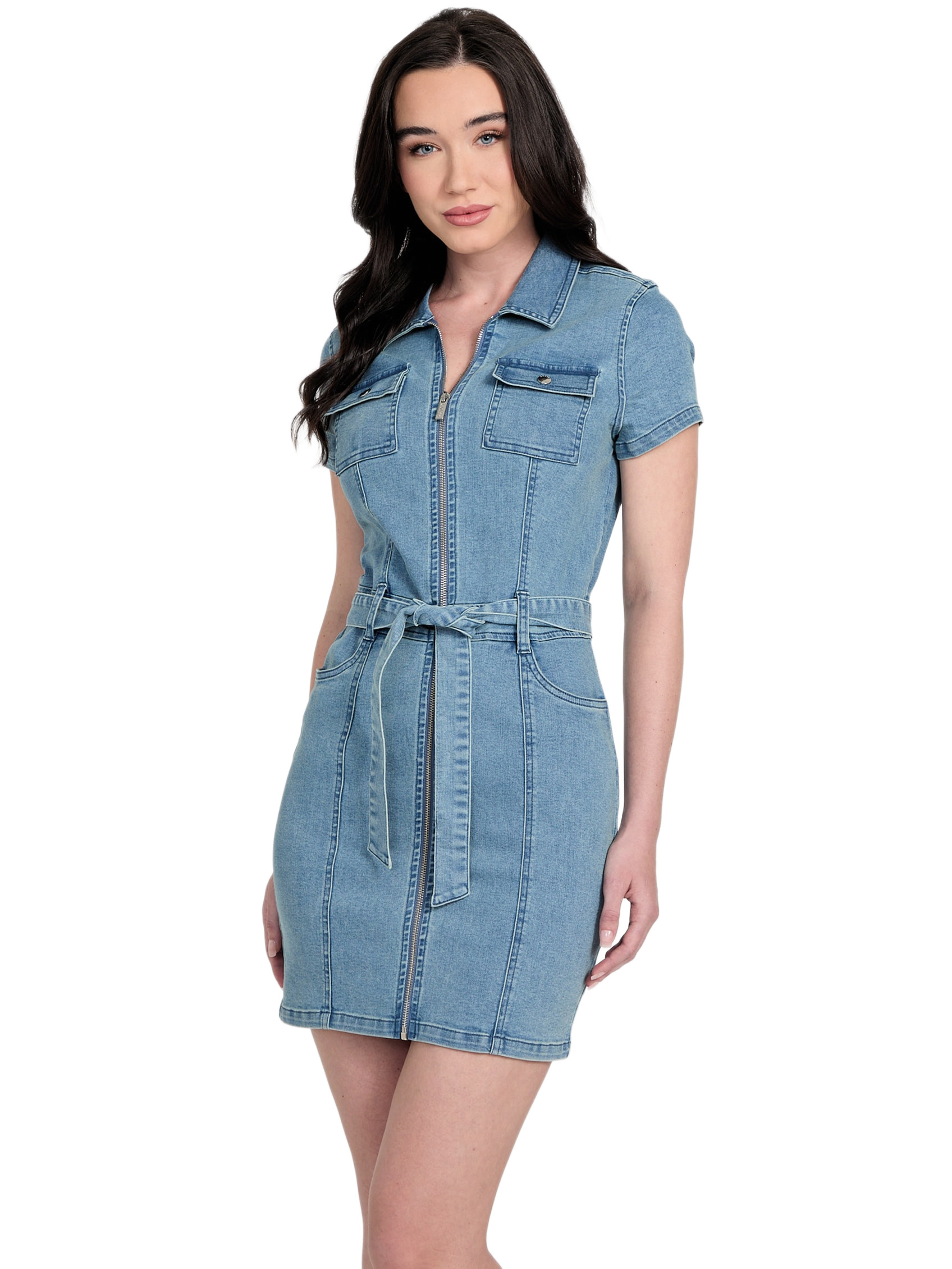 Factory Eco Deanna Belted Denim Dress