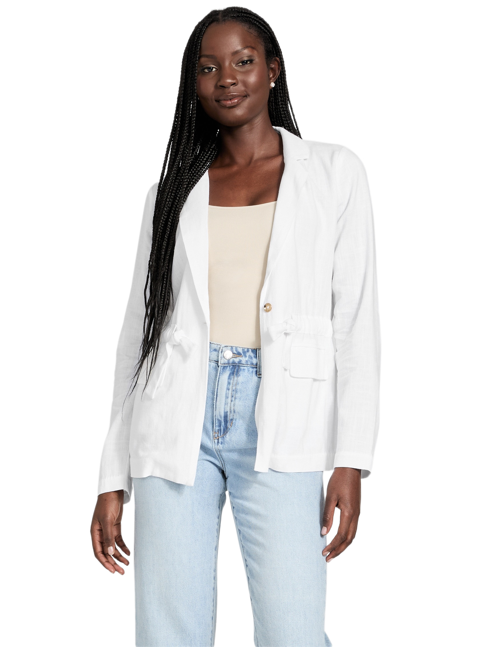 Factory Jovi Linen-blend Blazer