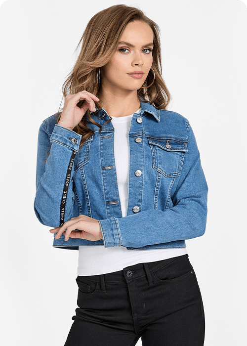 Shop denim jackets for women.