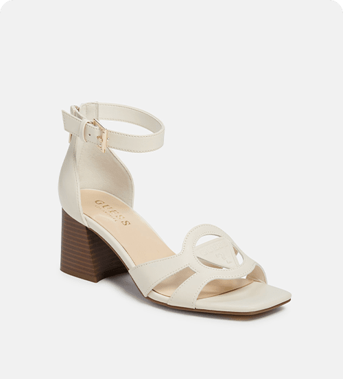 Shop heels for women featuring white heels with flared kitten heel