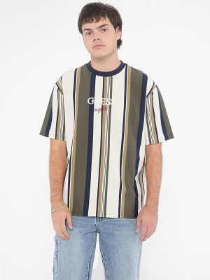 Guess t shirt uomo righe verticali top