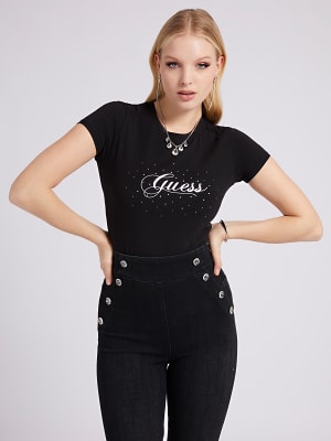 Camiseta Guess de Tejido sintético de color Negro Mujer Camisetas y tops de Camisetas y tops Guess 
