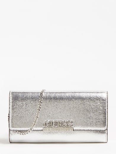 beige guess purse