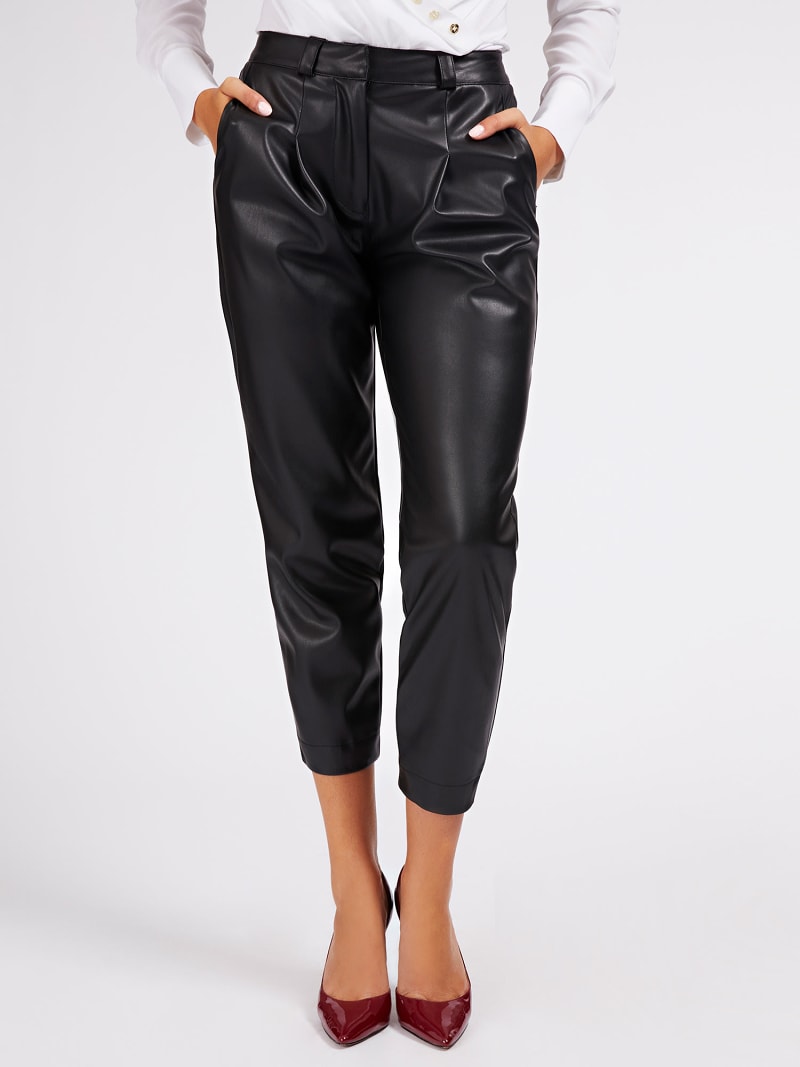 guess faux leather pants