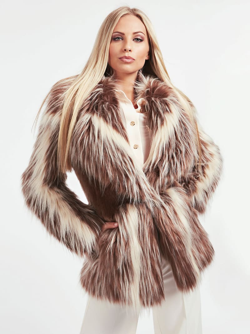 guess faux fur jacket