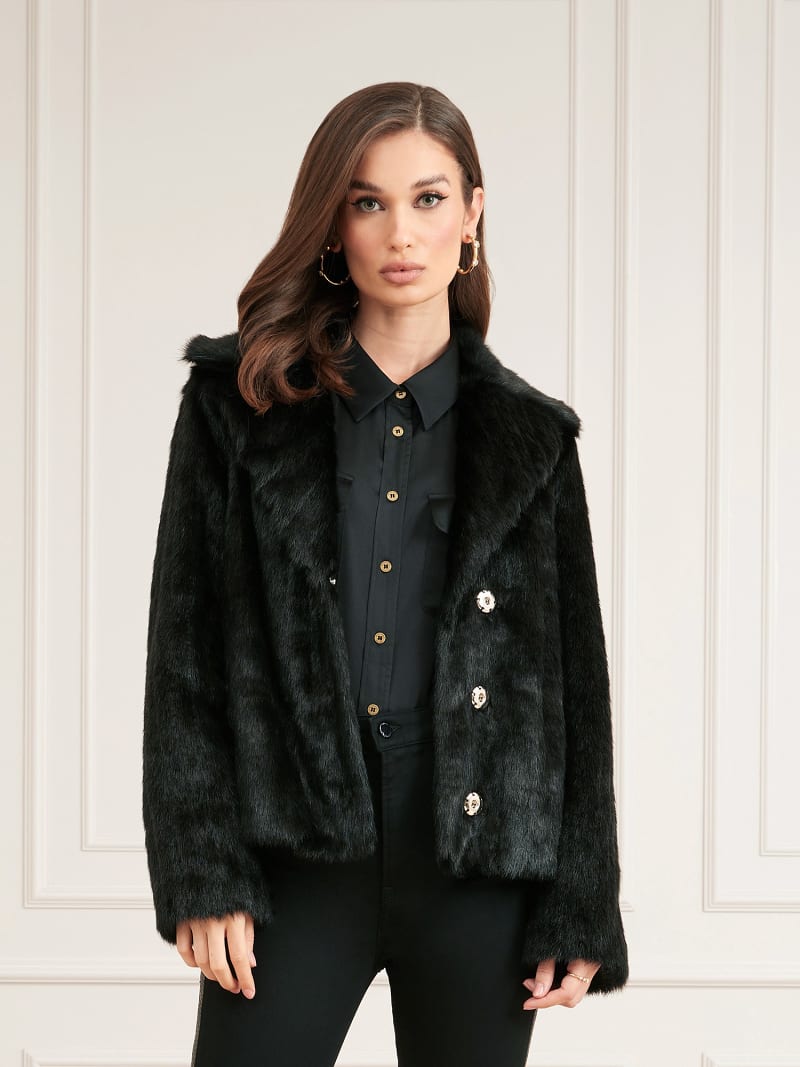 MARCIANO FAUX FUR JACKET