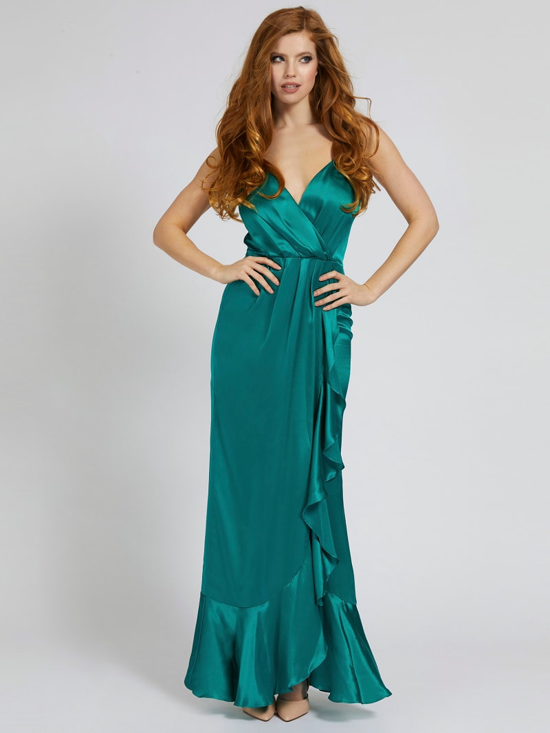MARCIANO LONG SILK DRESS | Guess