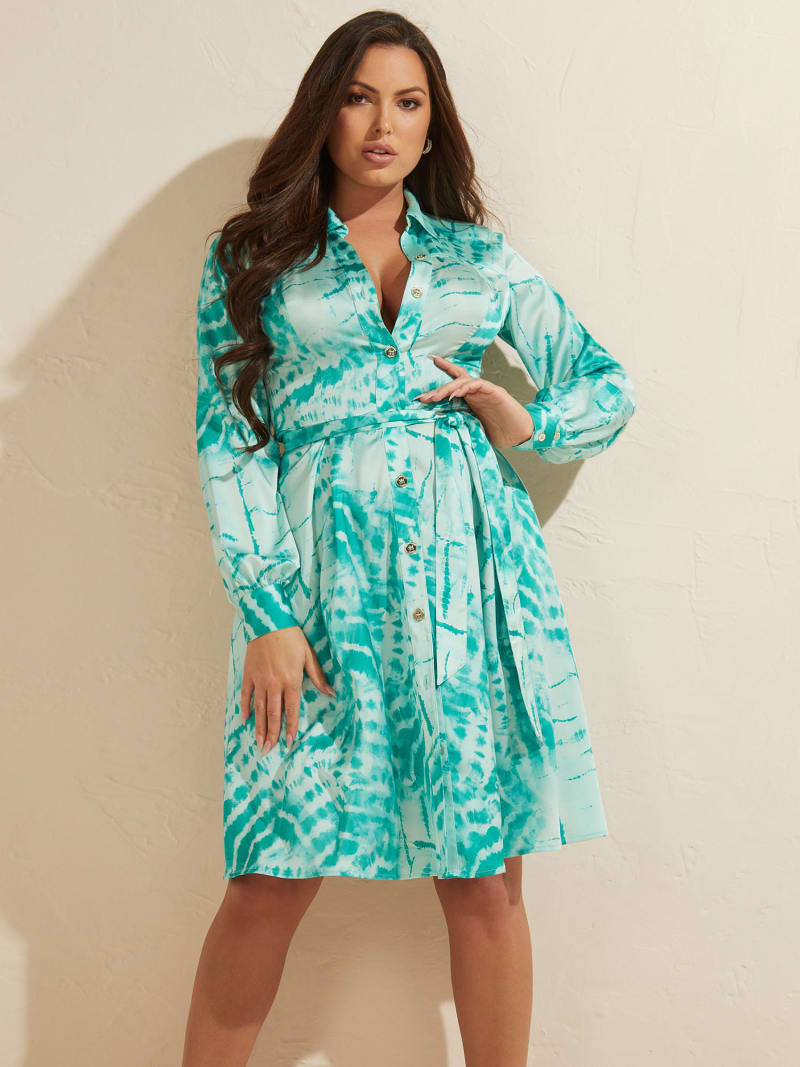 MARCIANO ALL-OVER PRINT SHIRT DRESS