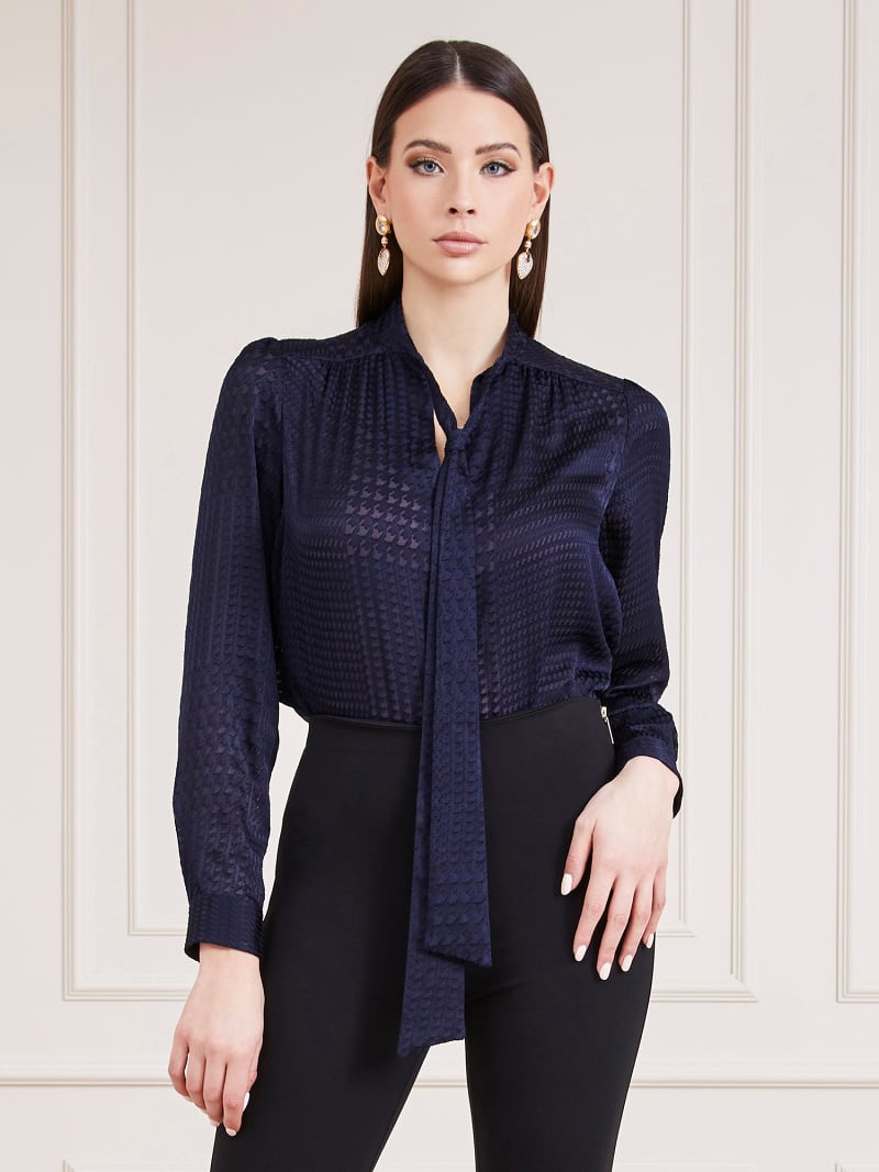 Marciano bow collar blouse
