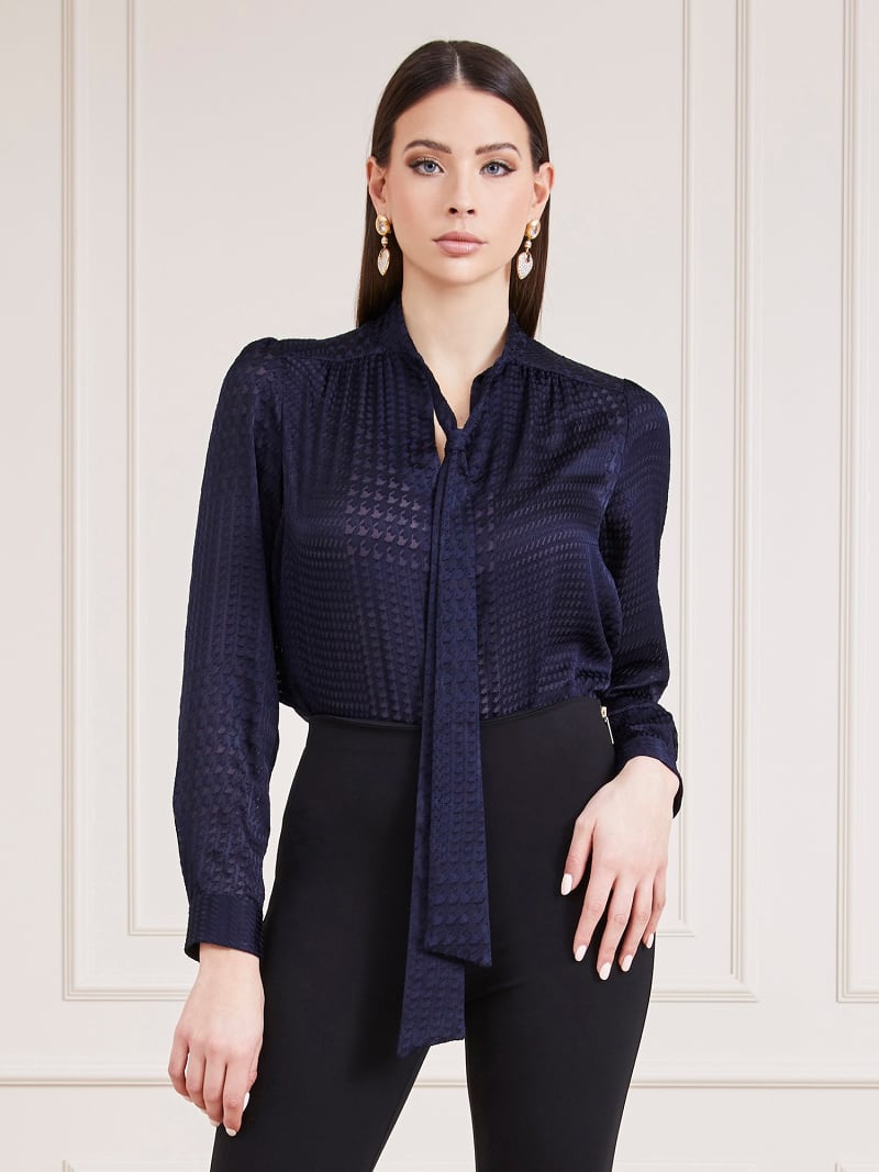 Blusa con fiocco al collo best sale