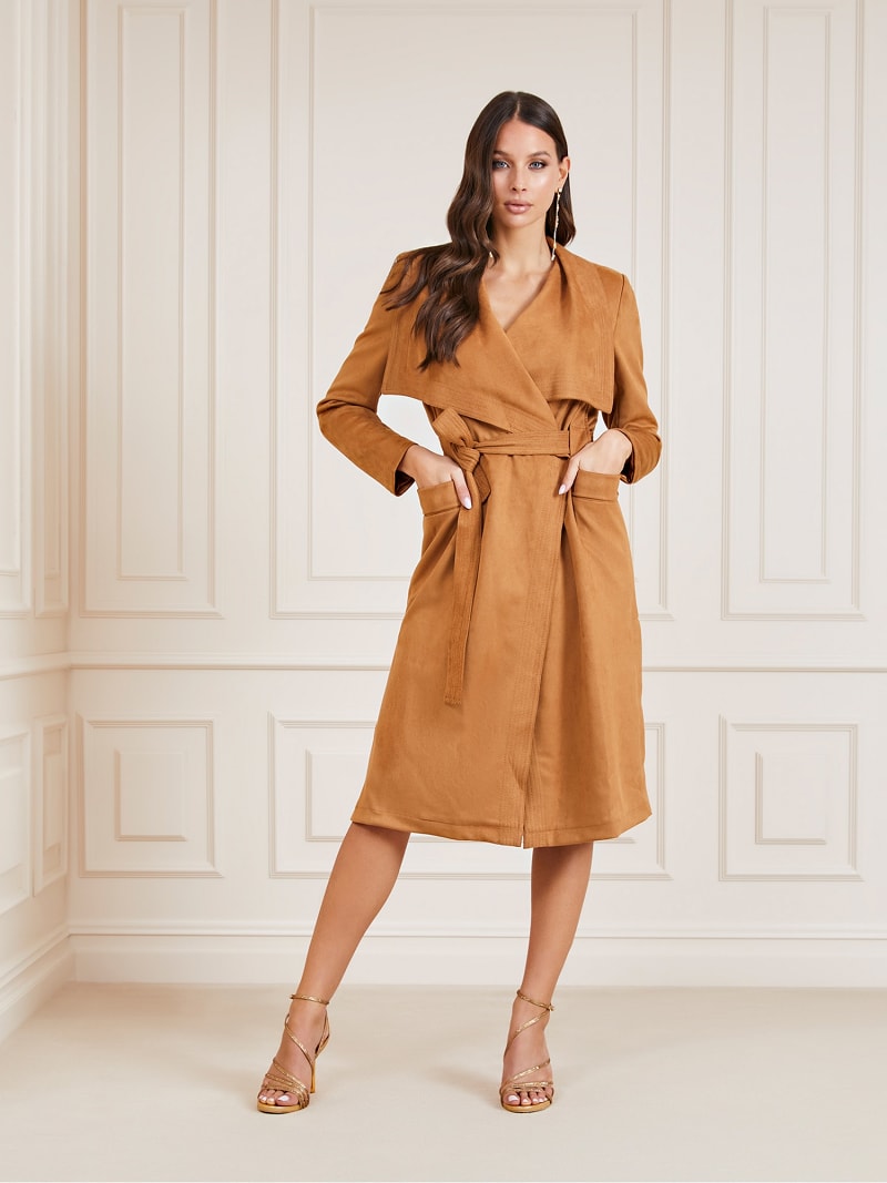 Trenchcoat Marciano aus Kunstveloursleder