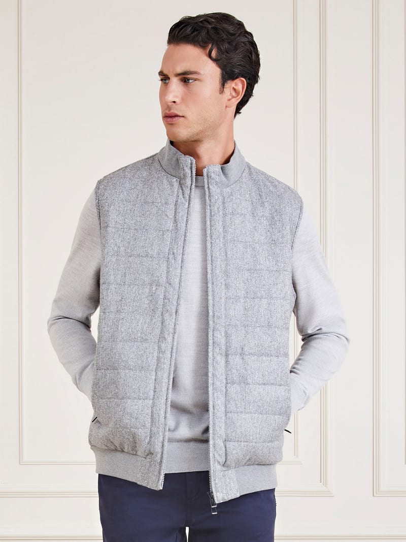 Marciano herringbone padded vest