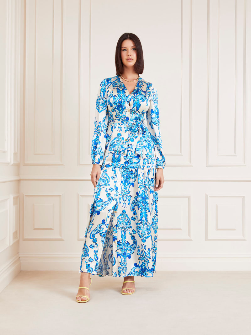 MARCIANO SILK LONG DRESS