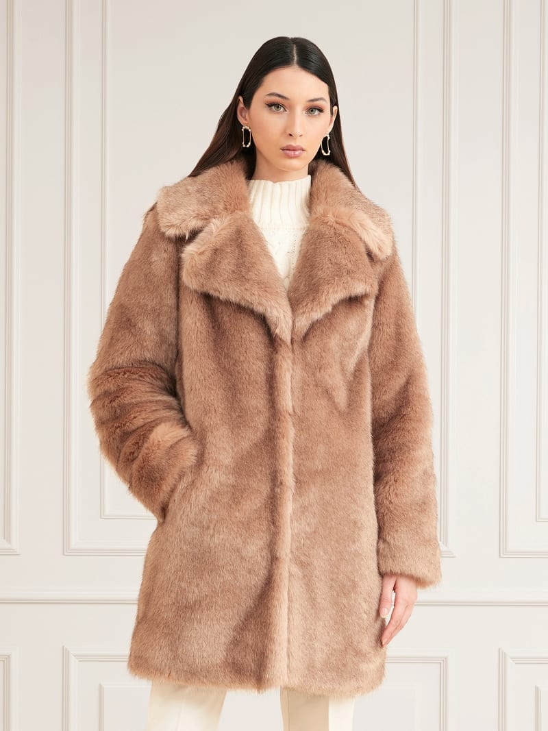 Guess fur jacket on sale