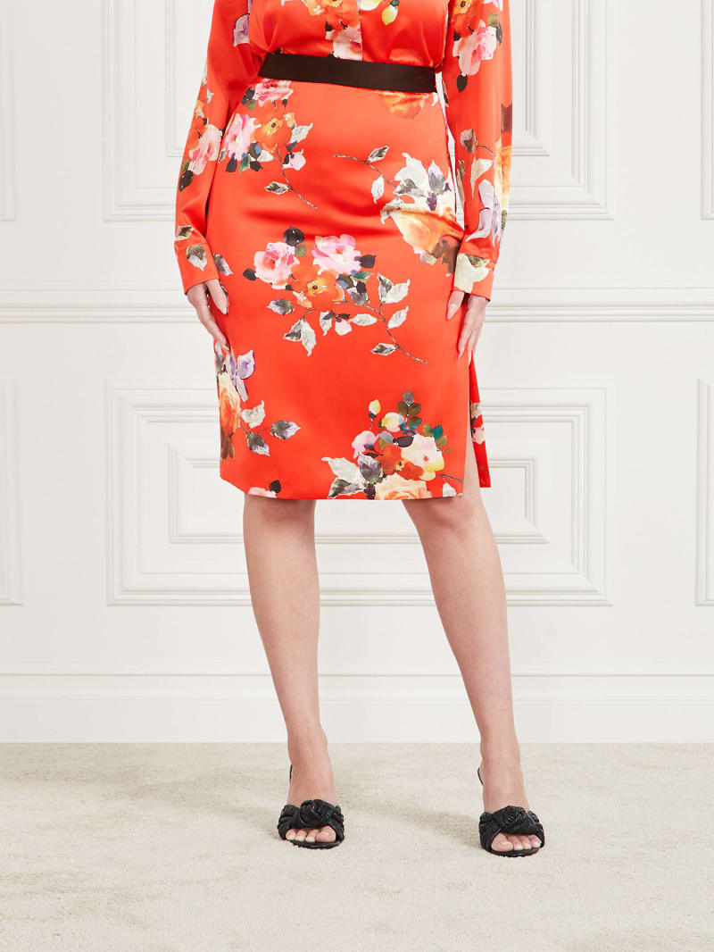 Guess floral pencil skirt sales