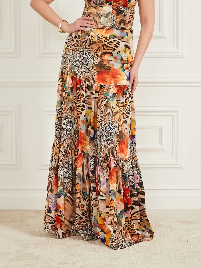 Marciano lange rok met bloemenprint