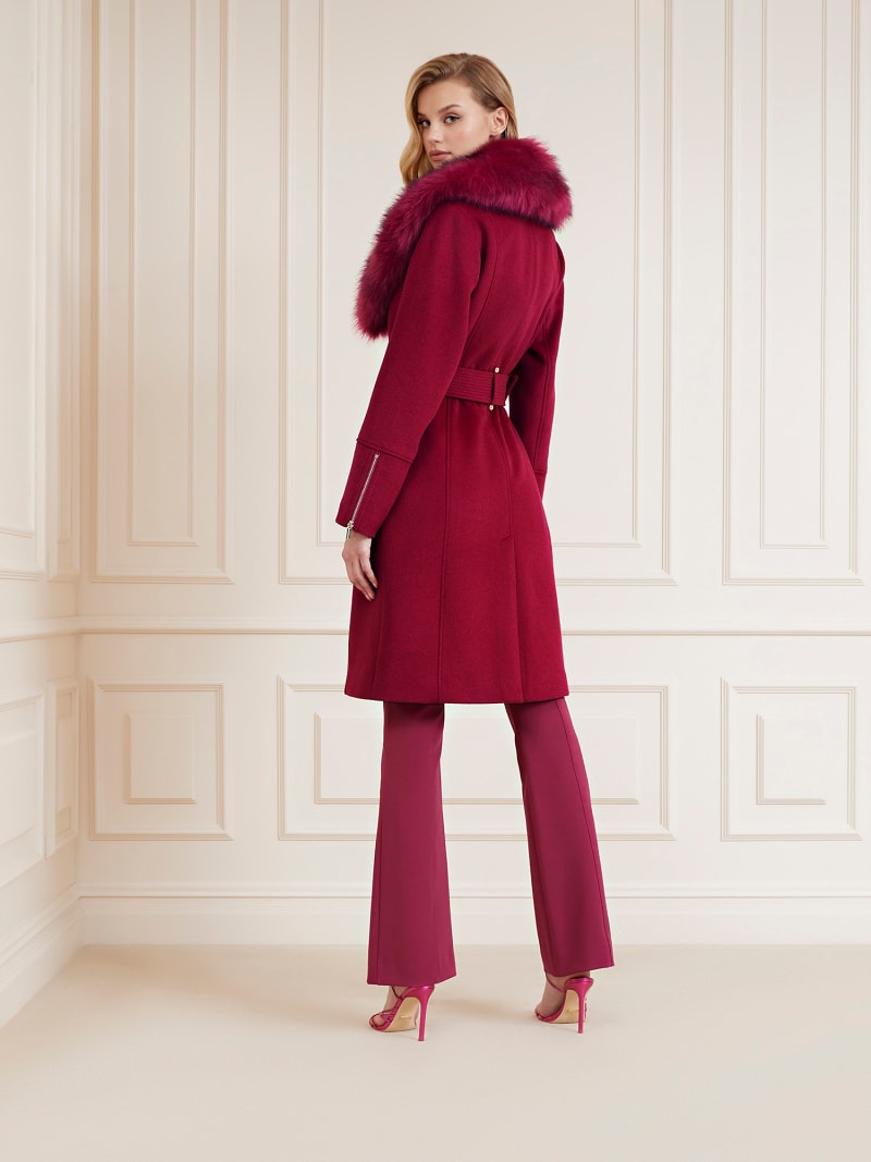 Guess red wool deals coat