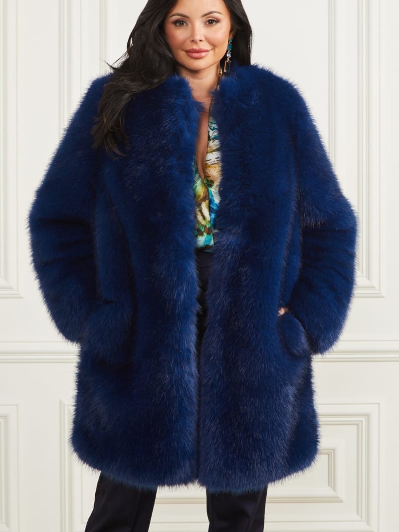Guess dessie best sale faux fur jacket