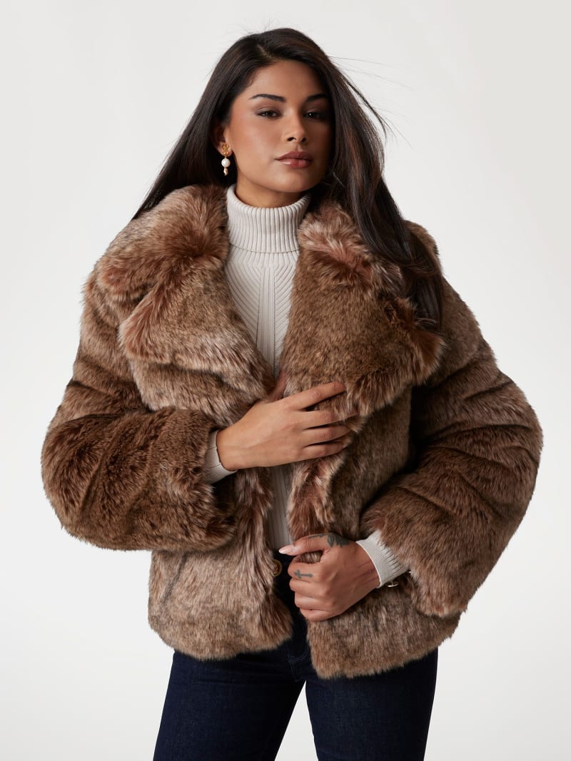 Guess jacket sales faux fur