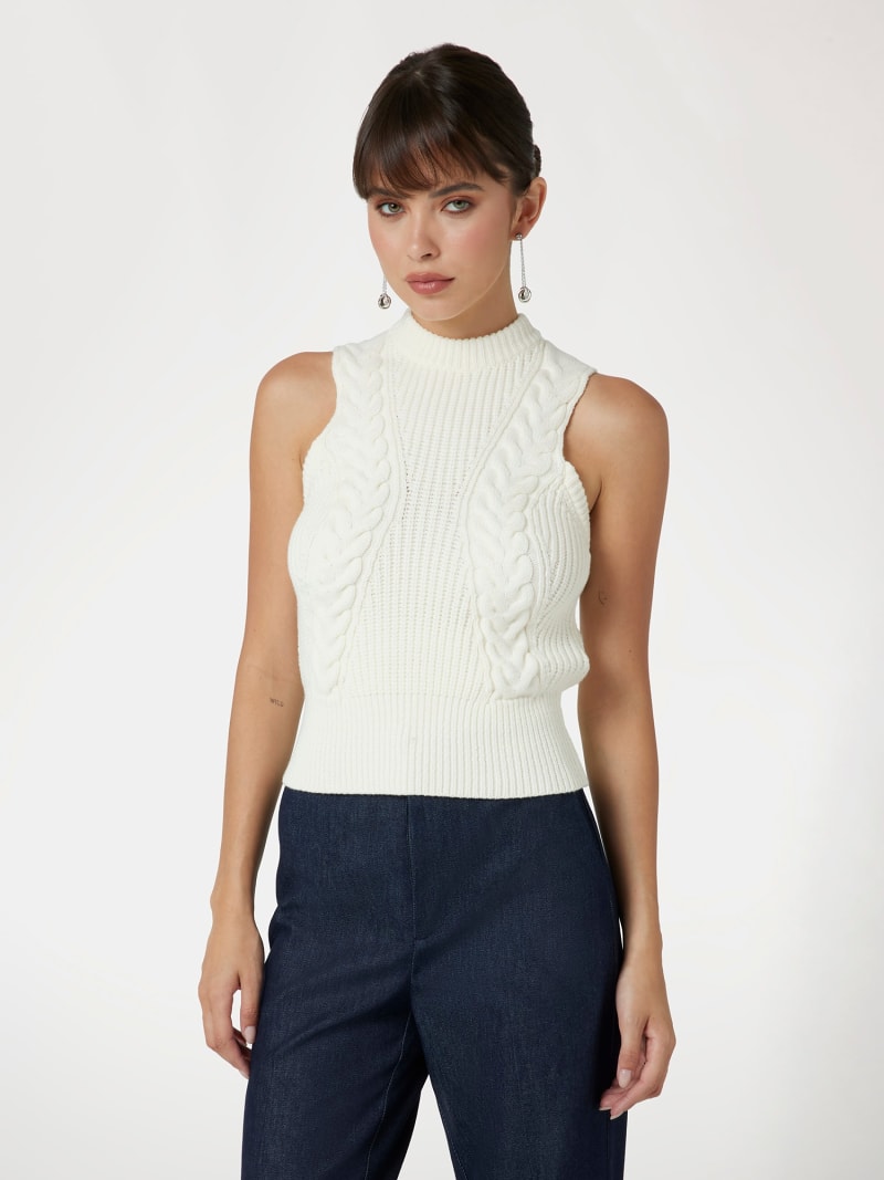 Marciano cable knit sweater top