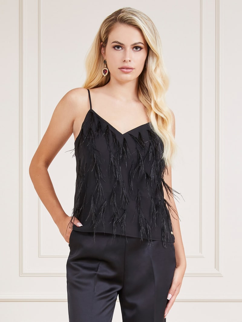 Marciano feathers top