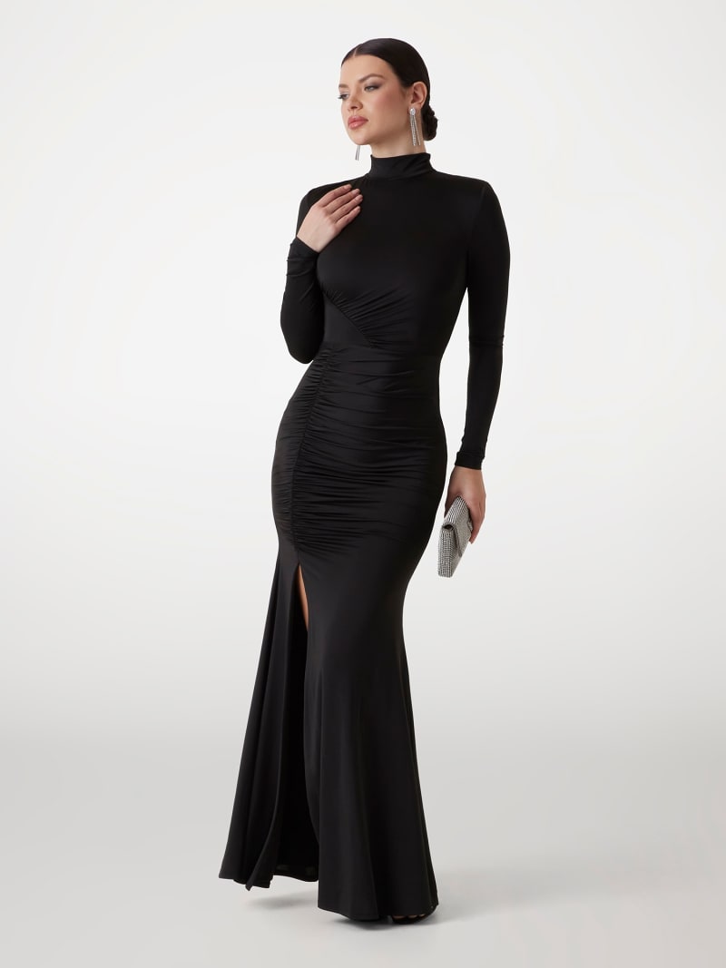 Abito lungo nero guess best sale
