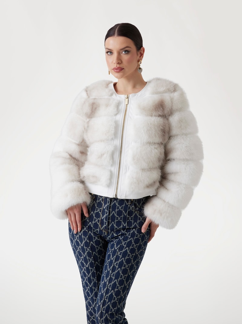 Faux fur guess shop
