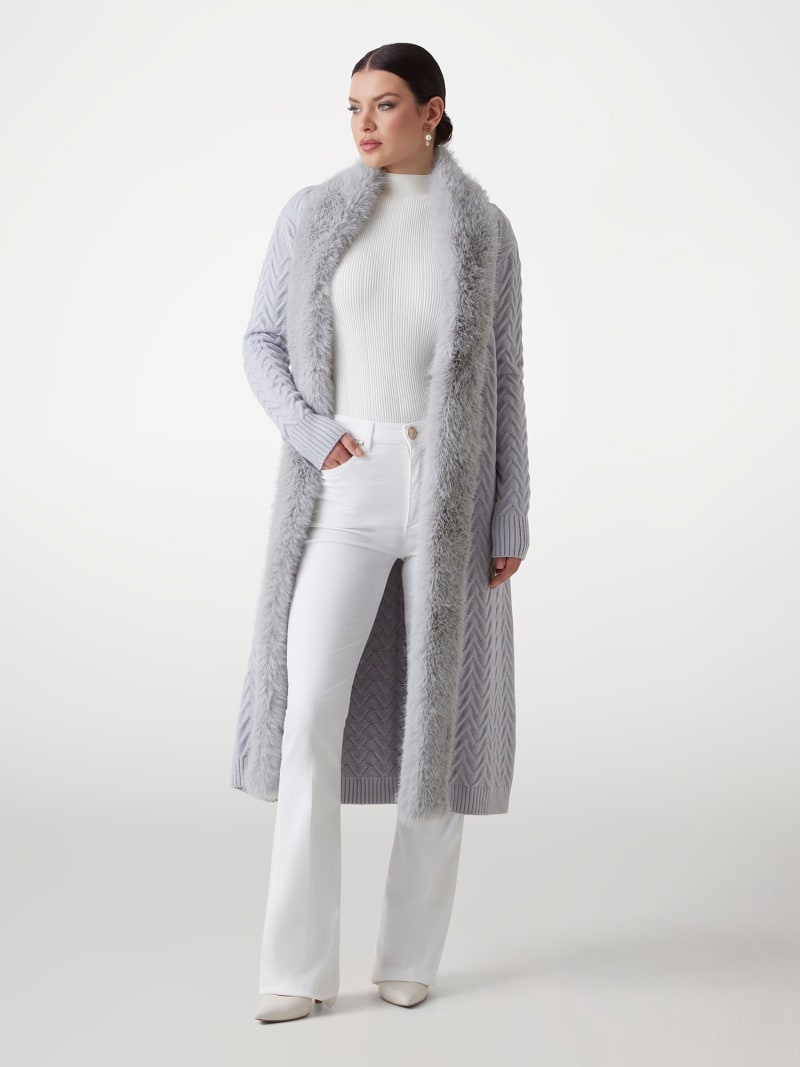 Marciano faux fur long cardigan