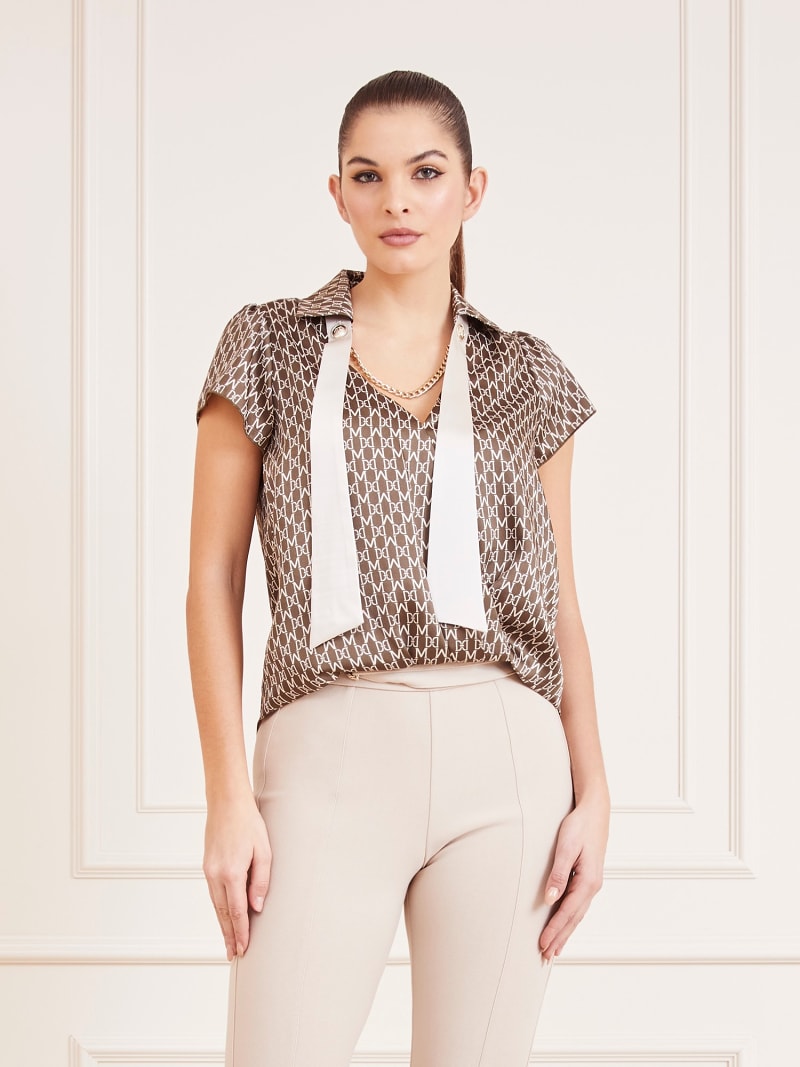 Marciano all over logo blouse