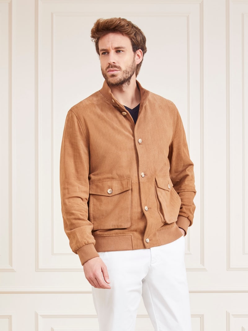 Marciano Jacke perforiertes Veloursleder