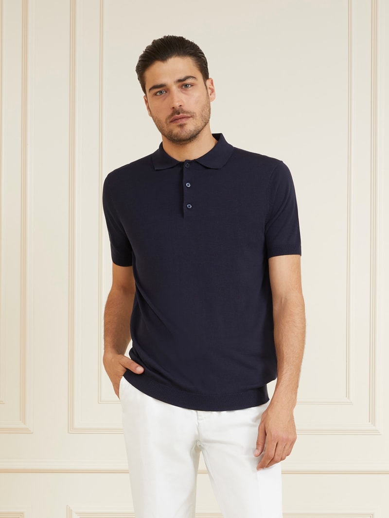 Marciano silk blend sweater polo
