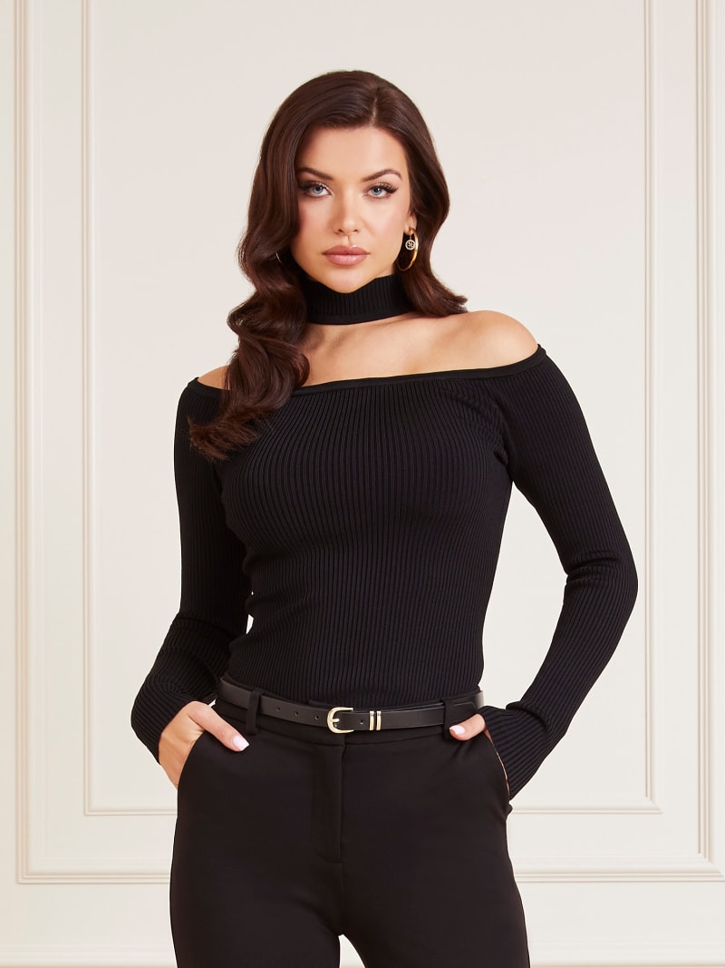 Marciano off shoulder sweater top