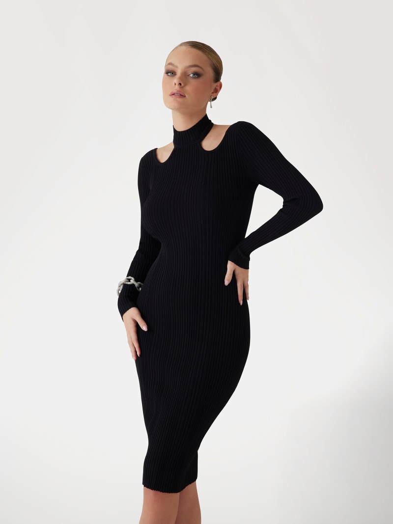 Womens ribbed midi dress cheap