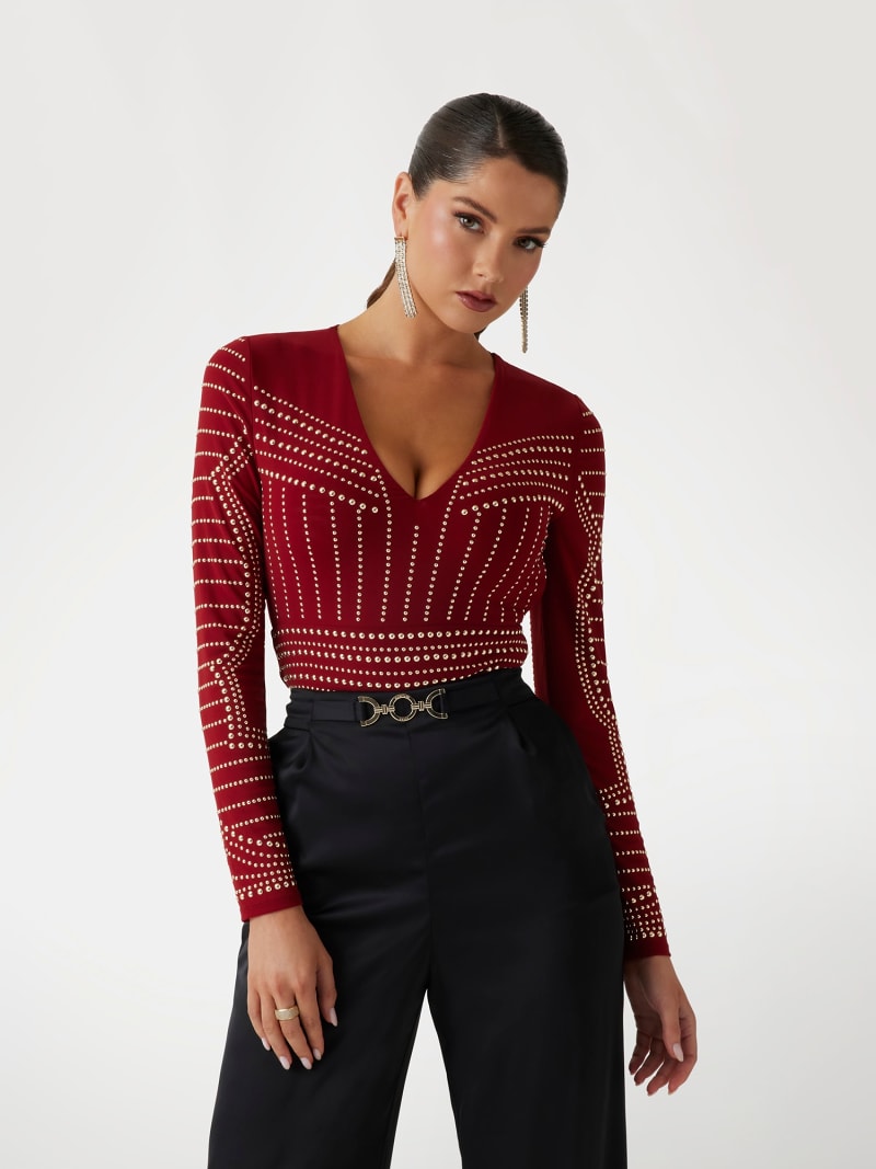 Marciano rhinestone bodysuit