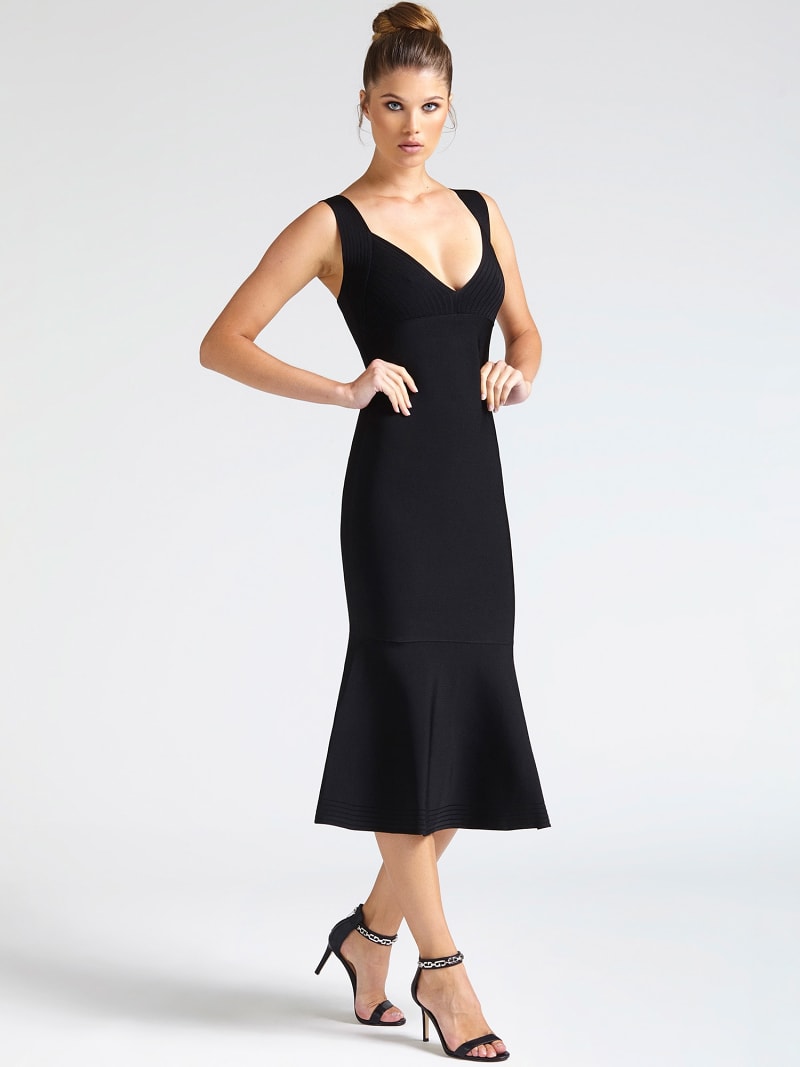 peplum bandage dress