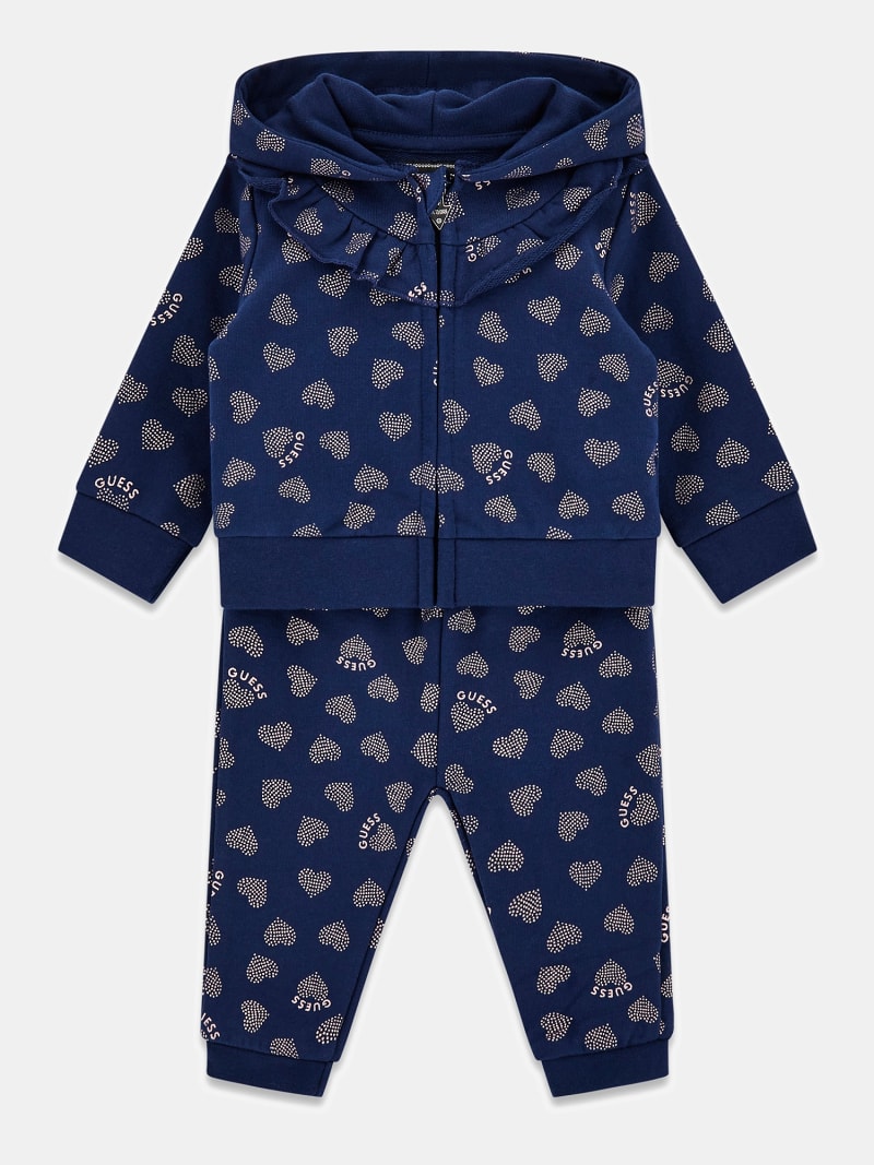 Ensemble Sweat-shirt + Pantalon Bébé VERTBAUDET - Rayé, Motif Chien Brodé, 100% Coton