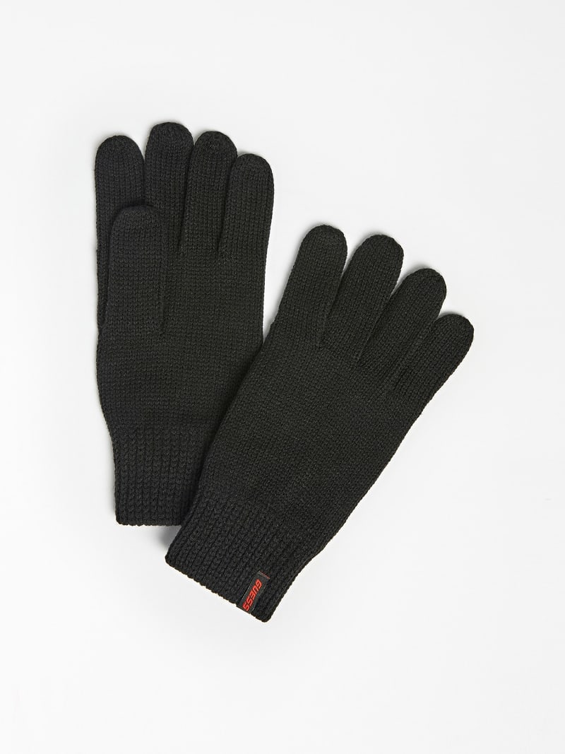 Embroidered logo gloves