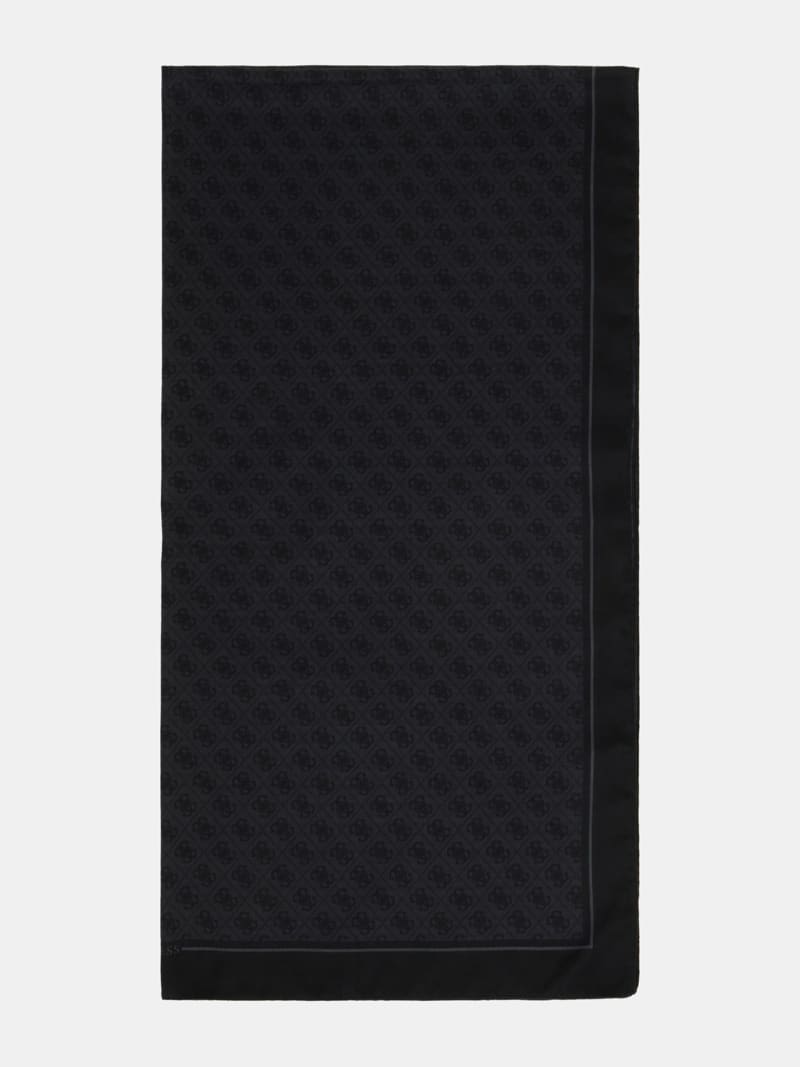 GUESS sciarpa Scarf 70 x 190 Black Logo nero : Guess