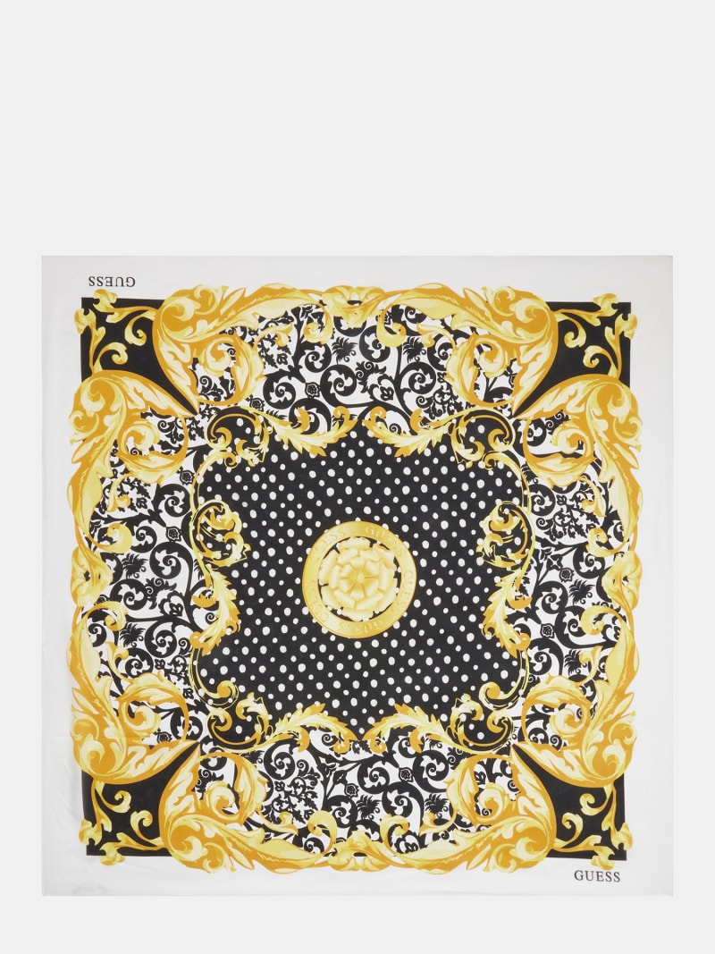 Foulard soie imprime baroque